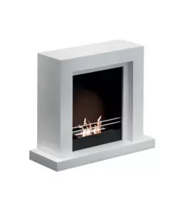 OUTLET - DIFETTI ESTETICI - BIOCAMINO DA PAVIMENTO TECNO AIR SYSTEM "RUBY MODELLO CAMOGLI" BIANCO